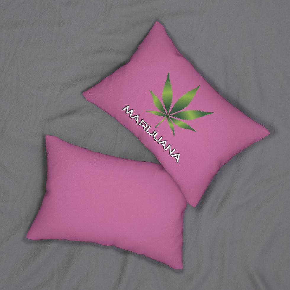 Thumbnail: Lumbar Pillow Marijuana in Light Pink