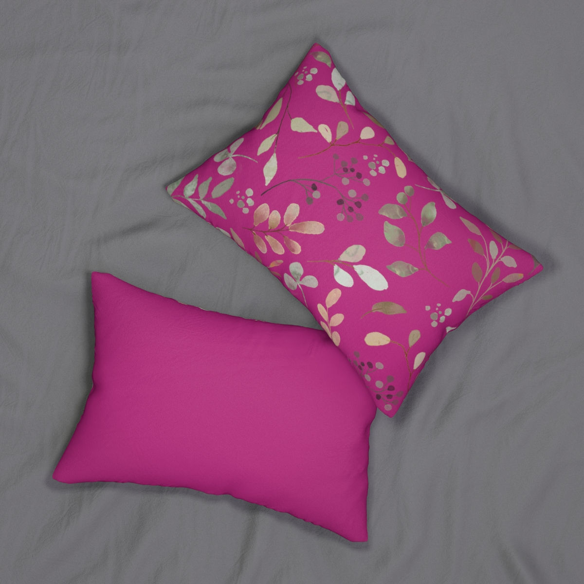 Lumbar Pillow leaves-7910755_1920 in Pink