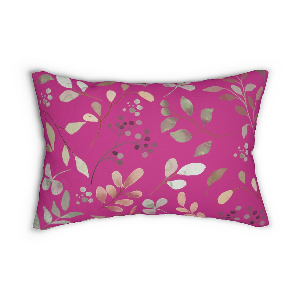 Thumbnail: Lumbar Pillow leaves-7910755_1920 in Pink