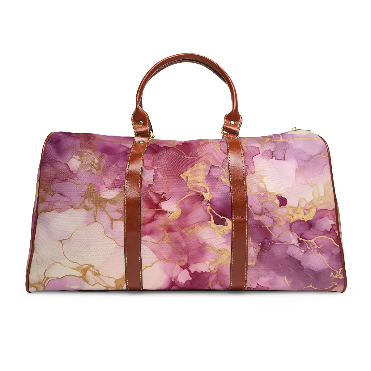 Waterproof Pink & Gold Marble Bag