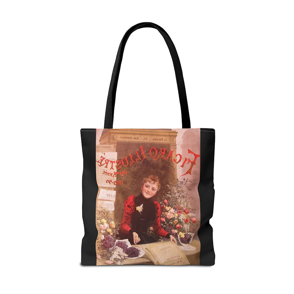 Thumbnail: AOP Tote Bag Paris flowers for sale