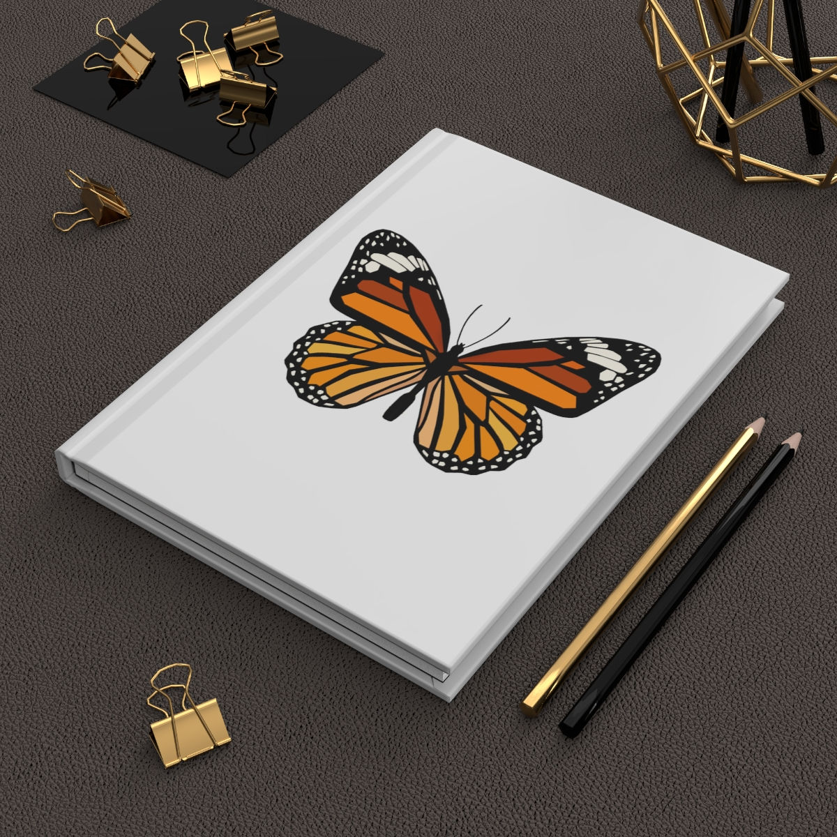 Hardcover Journal Matte Monarch Butterfly