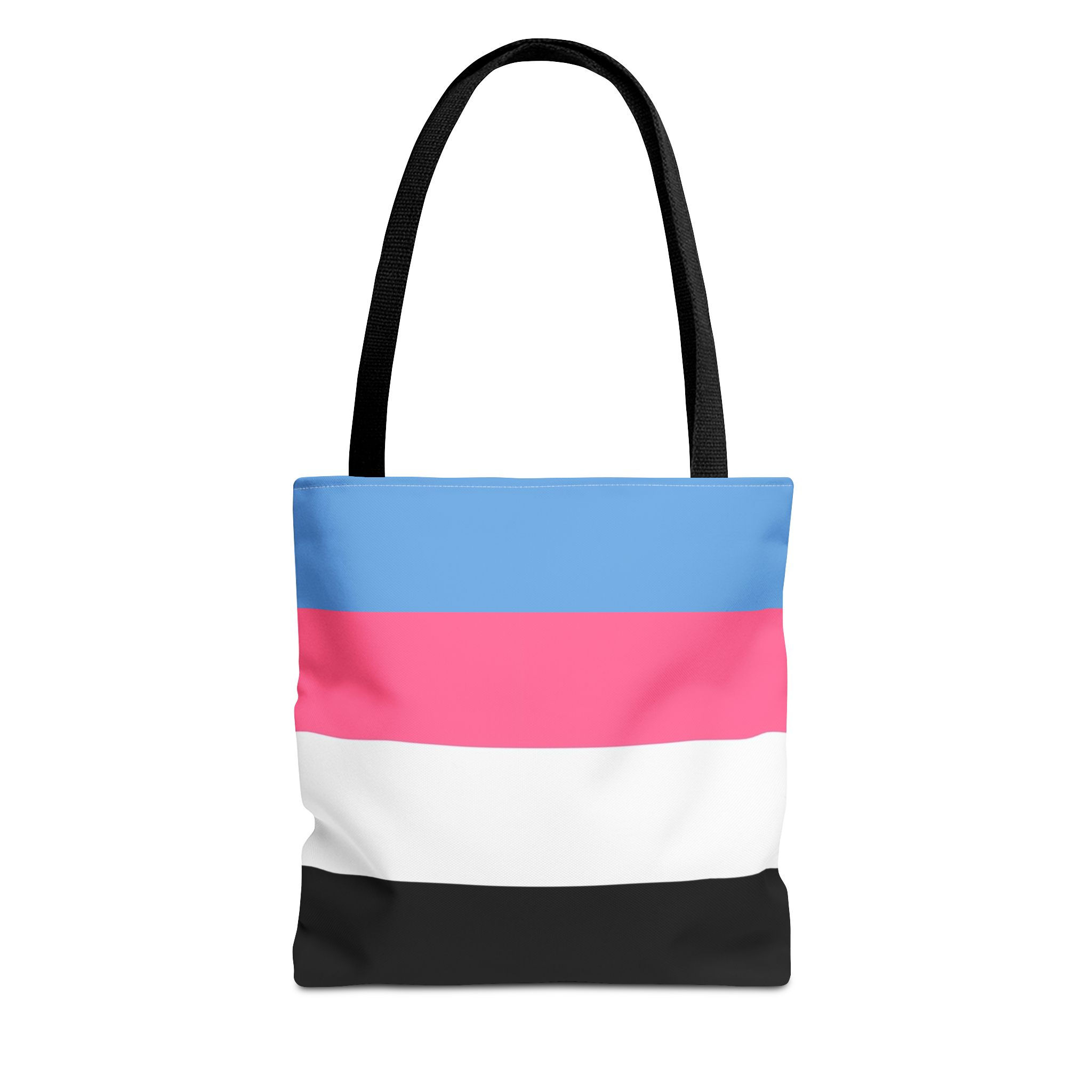 Stylish Striped Tote Bag in Light Blue