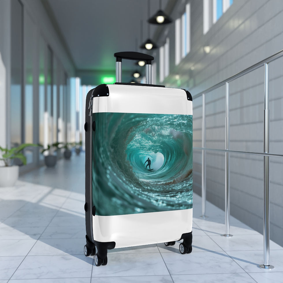 Thumbnail: Suitcase Water Broad Wave Luggage in White