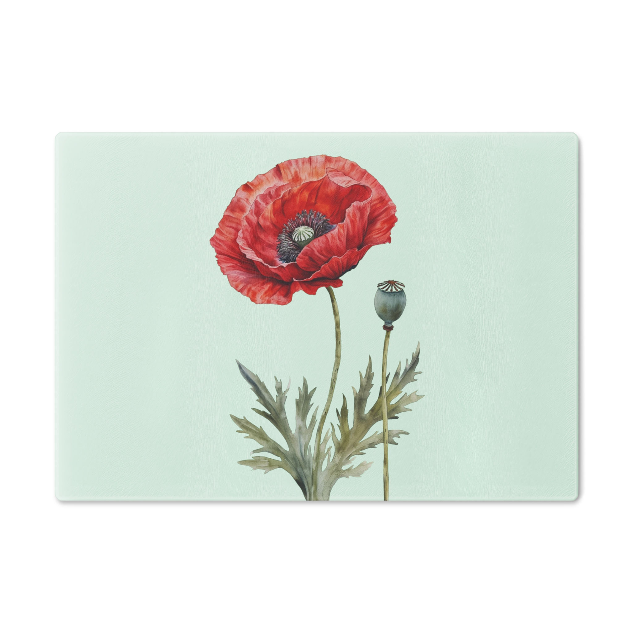Poppy Flower Cutting Board