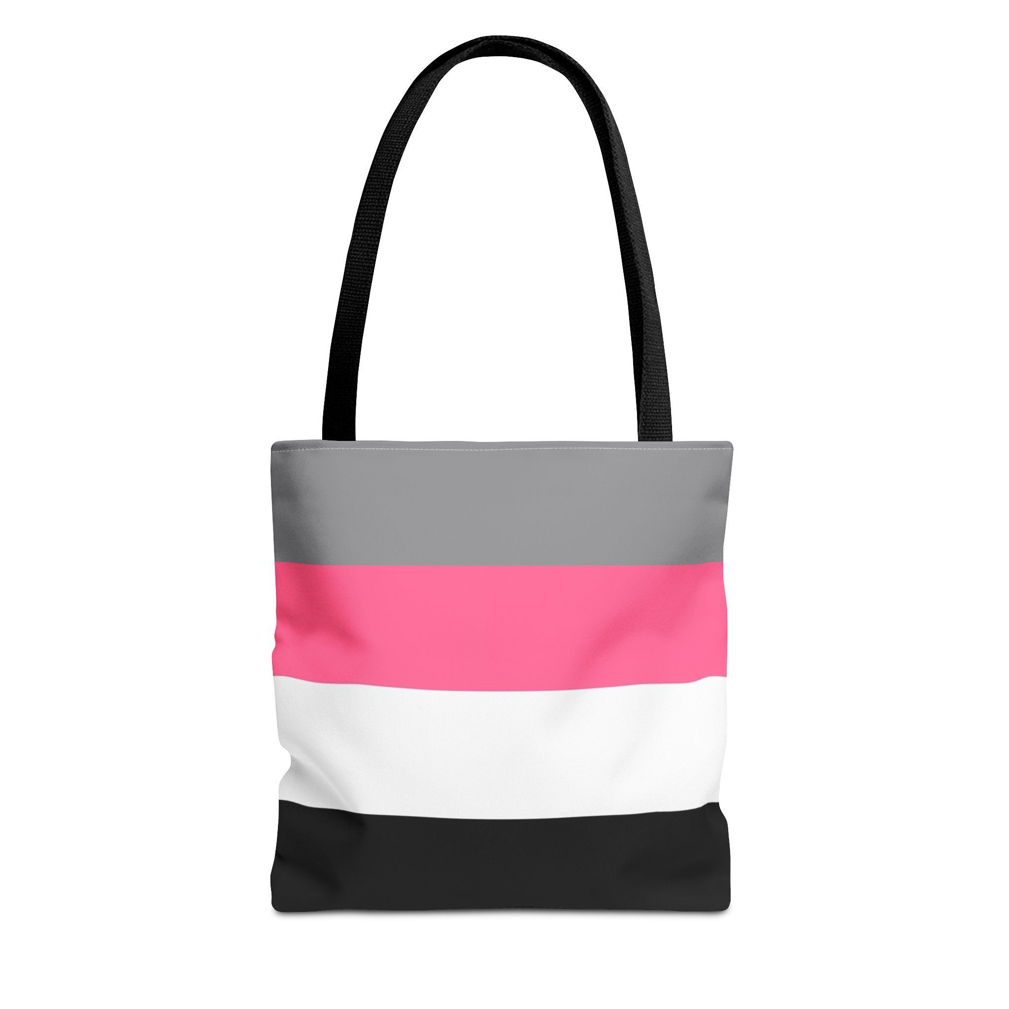 Stylish Striped Tote Bag in Grey