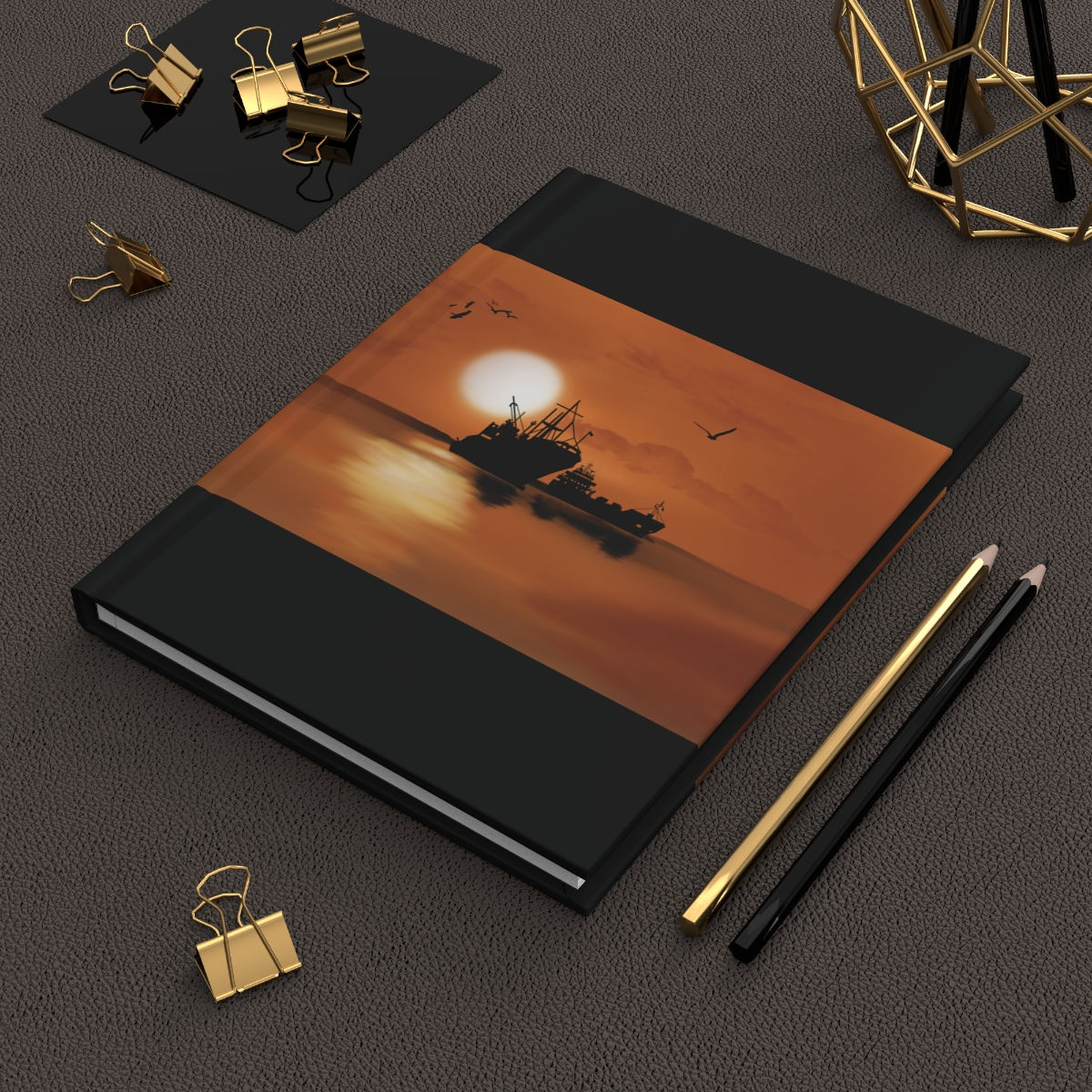 Hardcover Journal Matte Commercial Ships