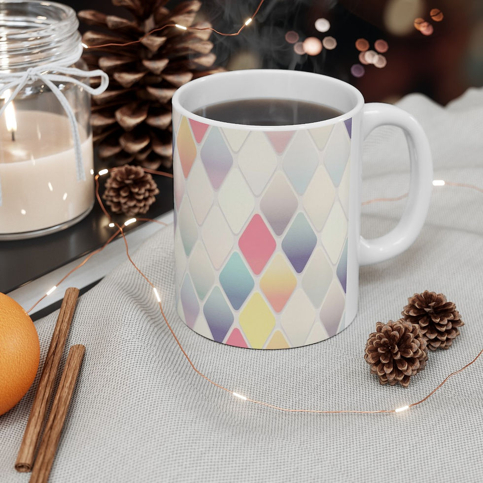 Thumbnail: Ceramic Mug 11oz Diamond colours in light