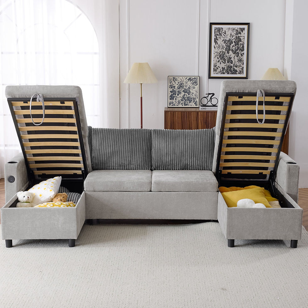 Thumbnail: 111.8" Sectional Sofa Pull-Out Sofa Bed Versatile Sofa Sleeper