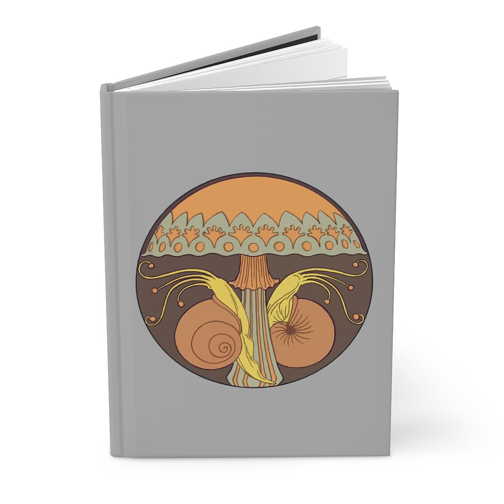 Thumbnail: Hardcover Journal Matte Mushroom and Snails