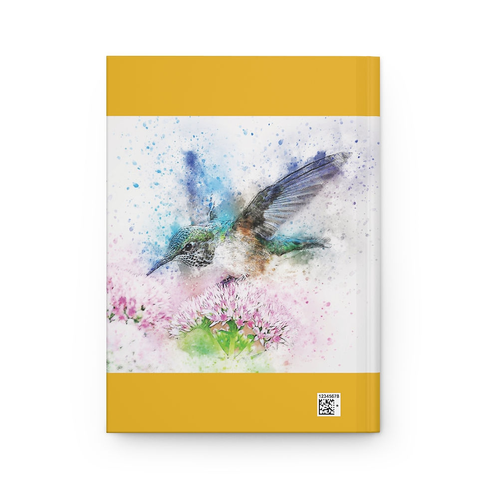 Thumbnail: Hardcover Journal Matte Bird on Flower in Yellow