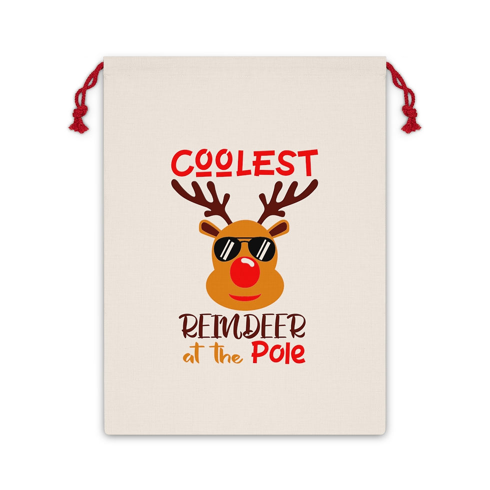 Thumbnail: Linen Bag Coolest Reindeer at the Pool