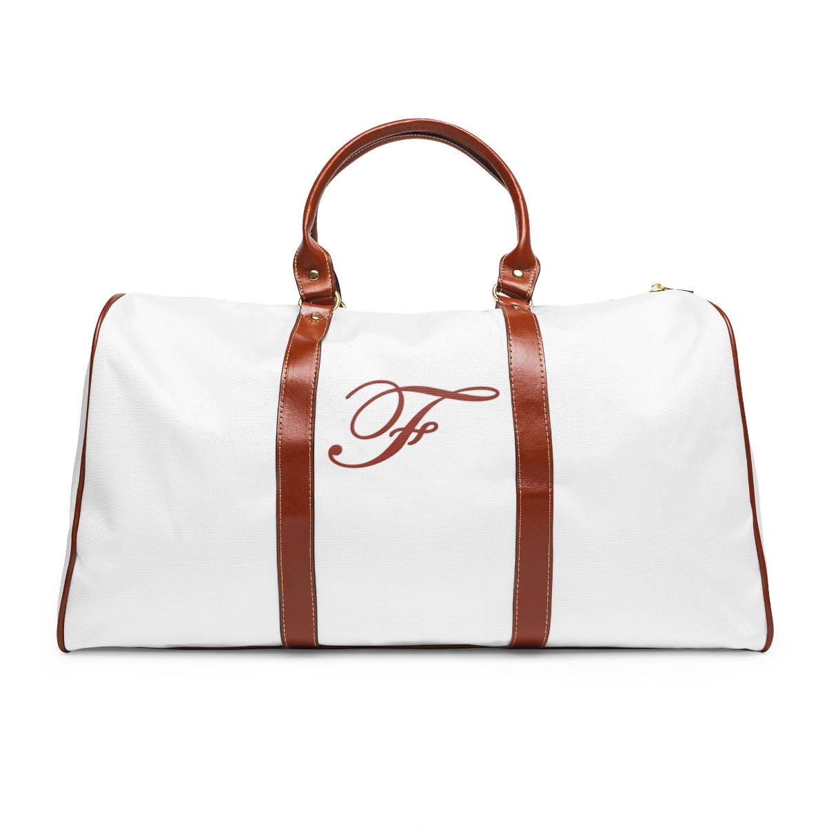 Waterproof F Initial Bag in White