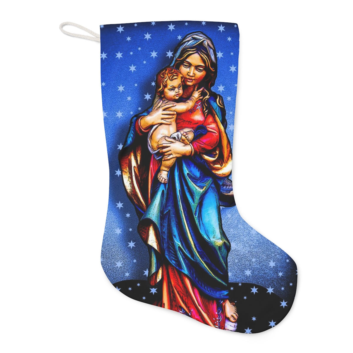 Stocking Mary and Baby in Blue