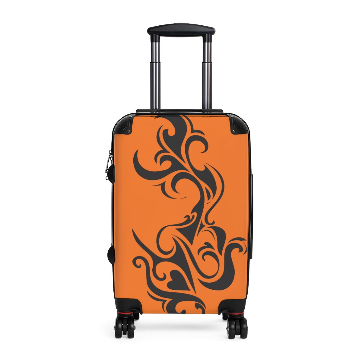 Suitcase Black Heart in Light Orange