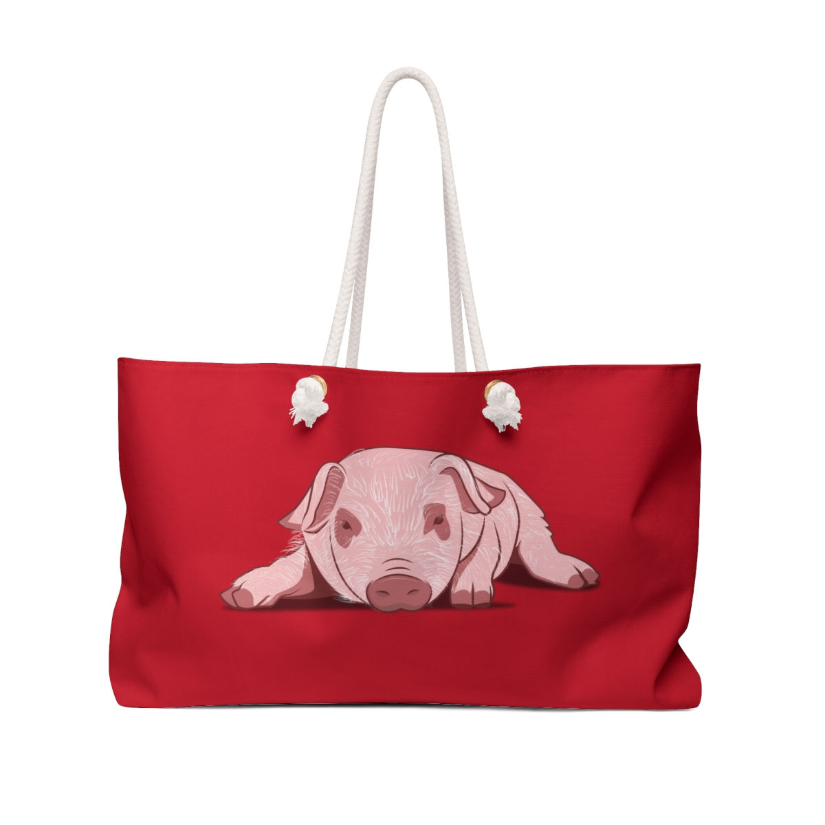 Weekender Bag Piglet in Dark red