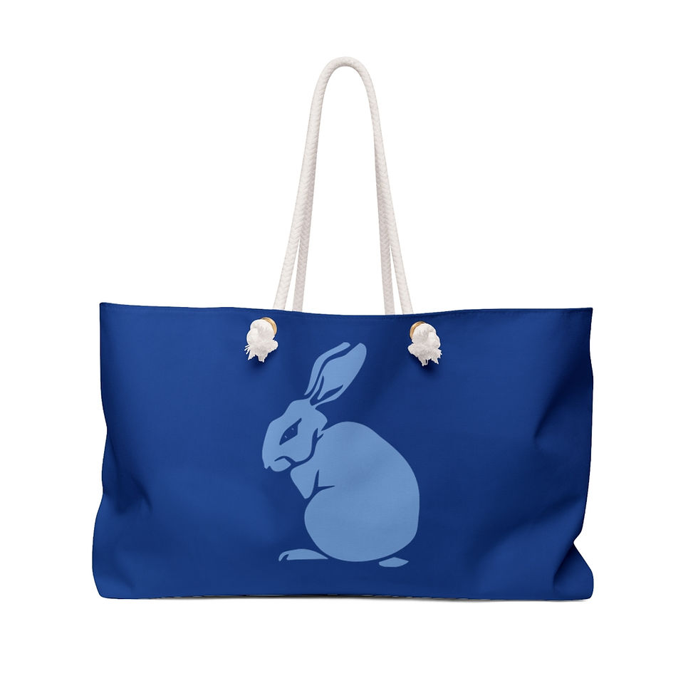 Weekender Bag in My Blue Bunny in Dark Blue