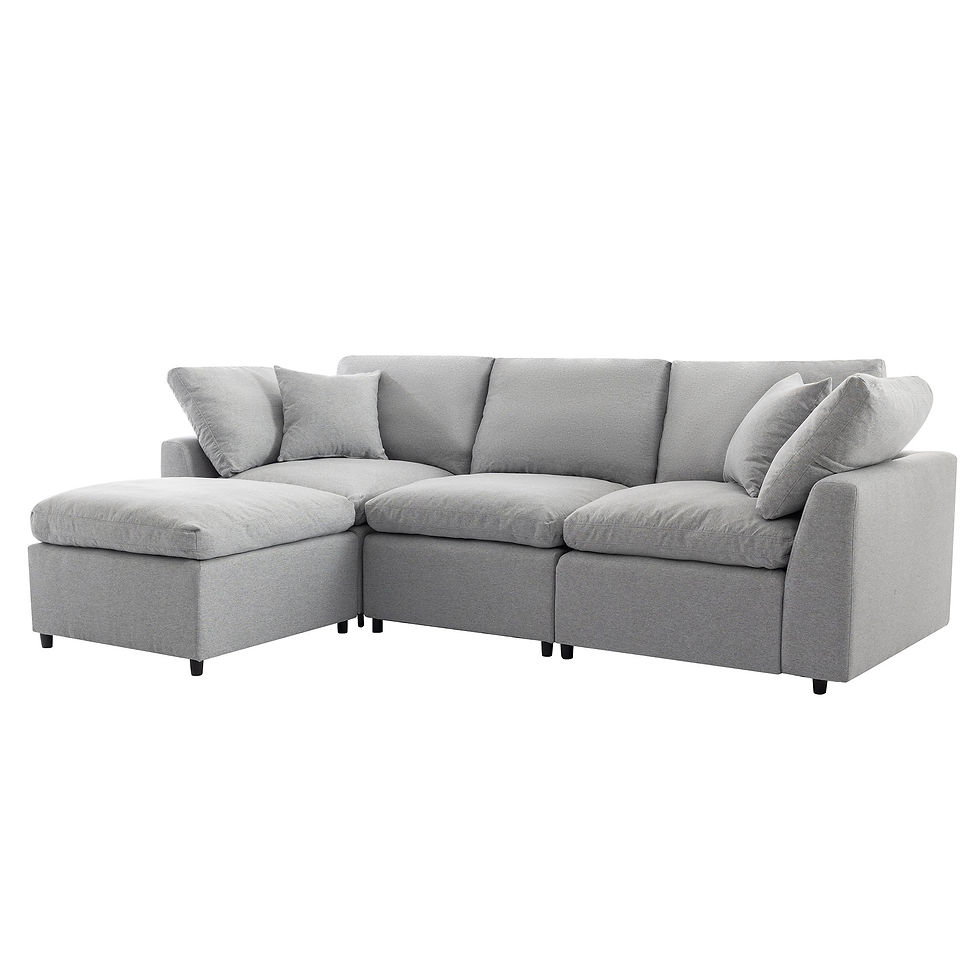 Thumbnail: Down Filled Upholstery Convertible Sectional Sofa, L Shaped Couch With