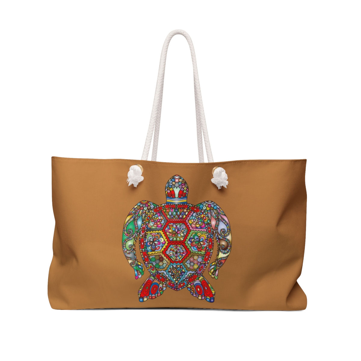 Weekender Bag Sea Turtle in Light Brown