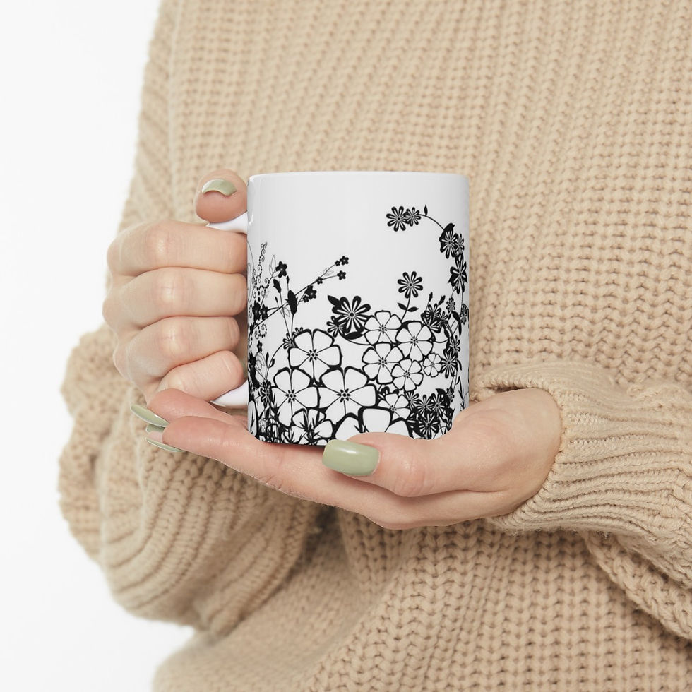 Ceramic Mug 11oz Fancy fields of flowers