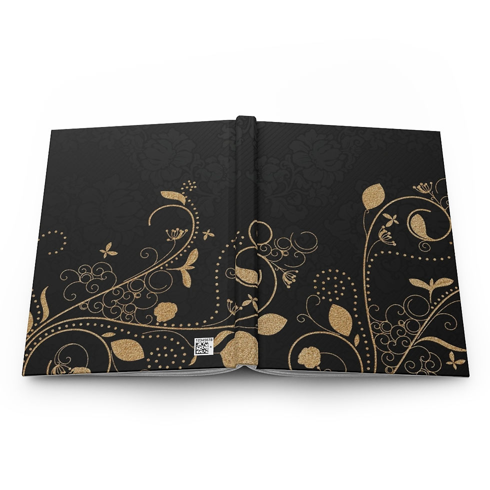 Thumbnail: Hardcover Journal Matte Black and Gold