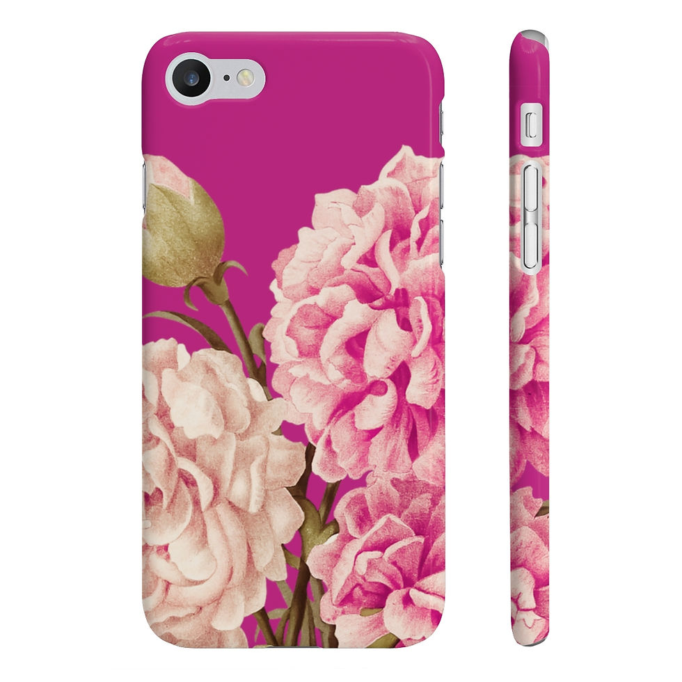 Thumbnail: Slim Phone Cases flowers on Pink