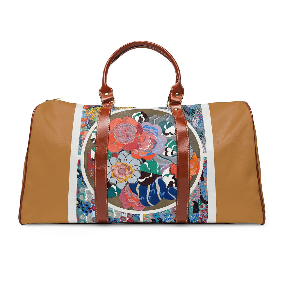 Thumbnail: Waterproof Flower Art Deco Bag in Light Brown
