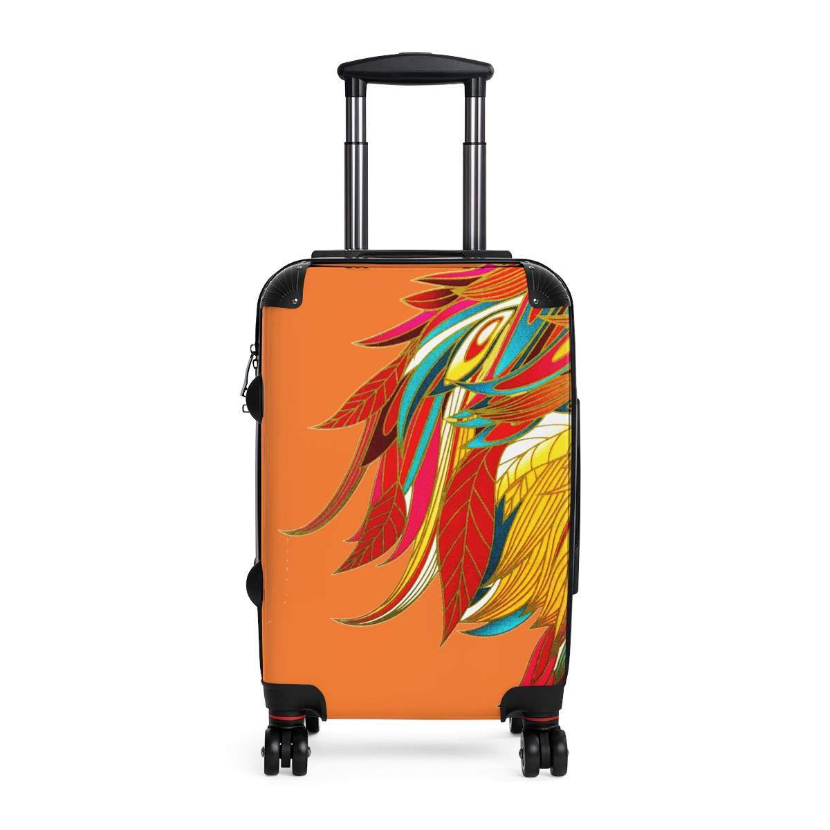 Suitcase Colored Feathers in Light Orange