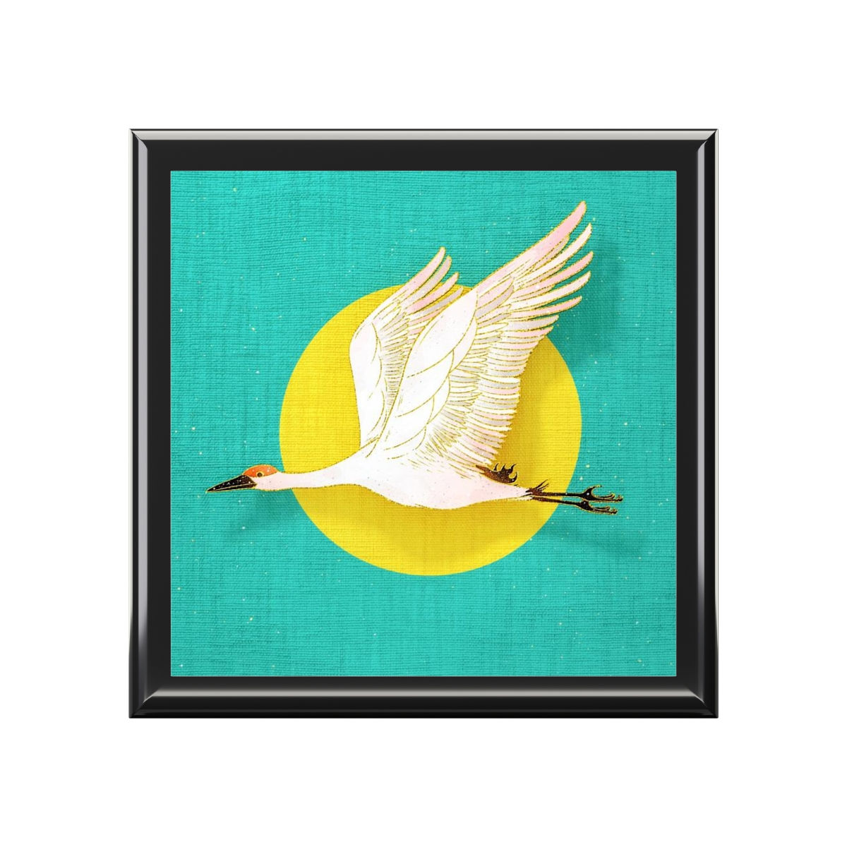 Crane in the Sun Jewelry Box