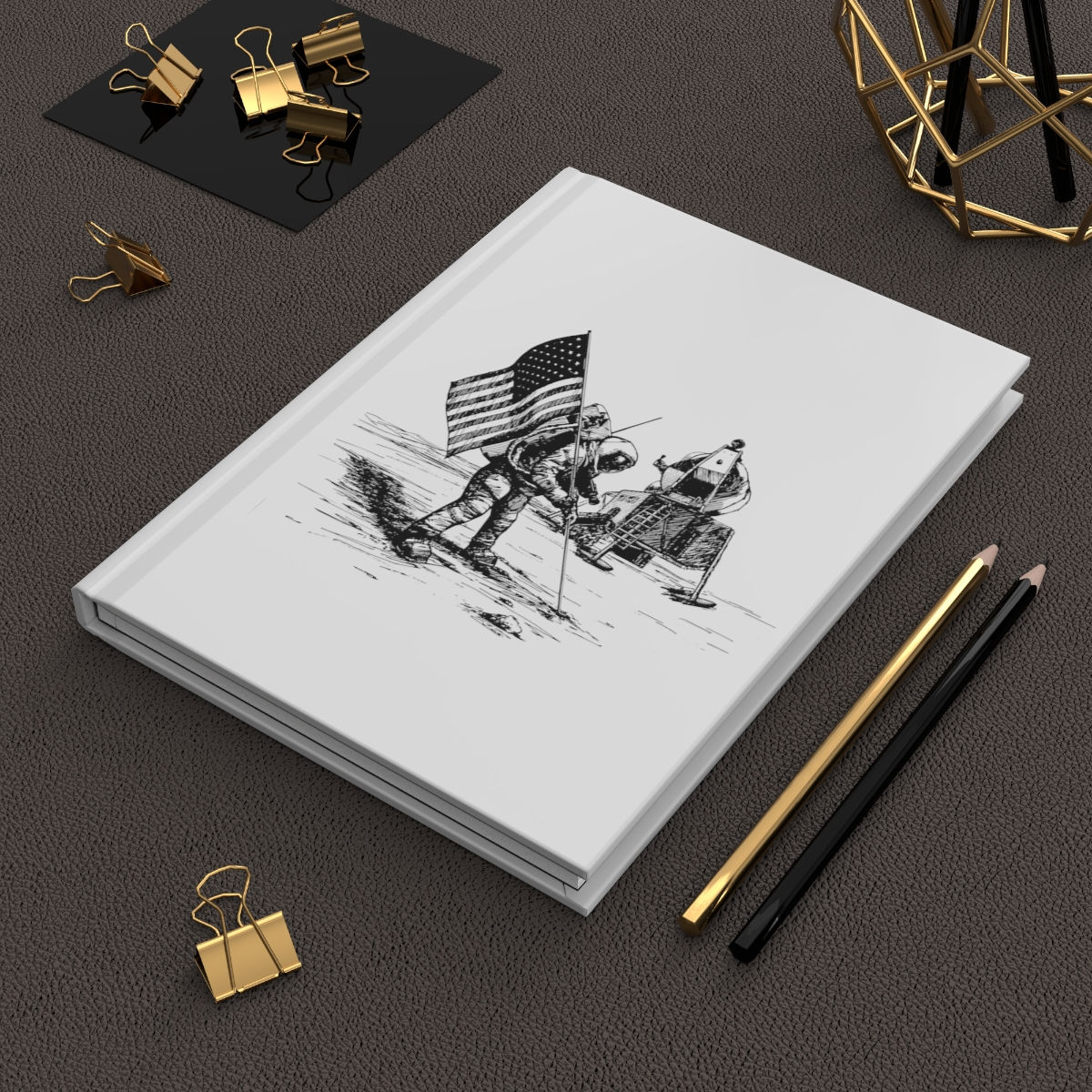 Hardcover Journal Matte Apollo to the moon