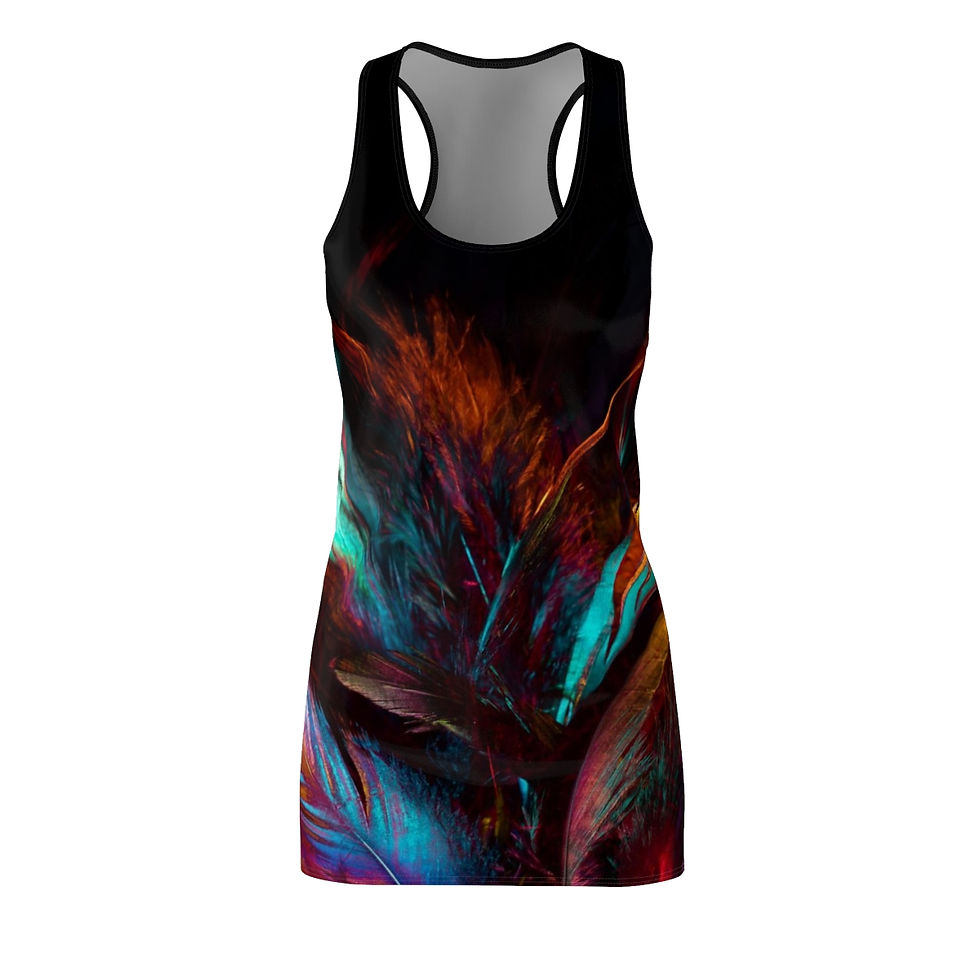 Thumbnail: Feathers Coloured Racerback Dress 