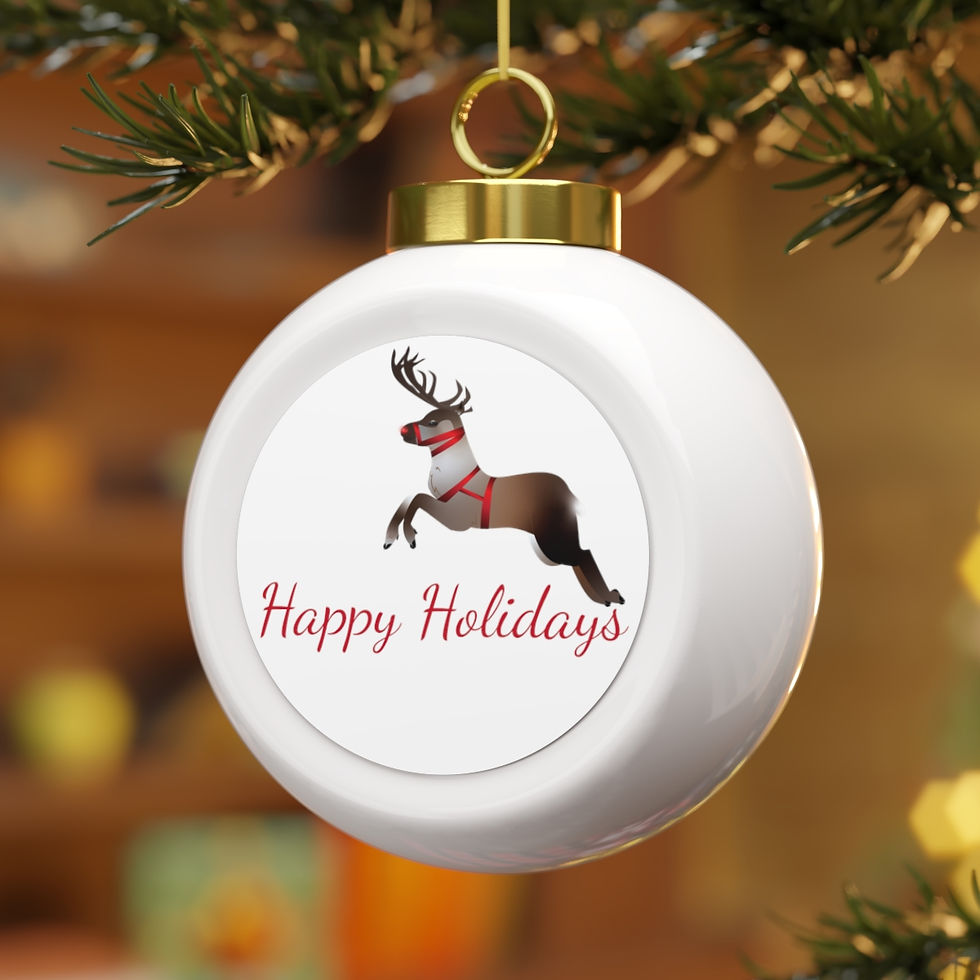 Thumbnail: Christmas Ball Ornament Jumping Deer