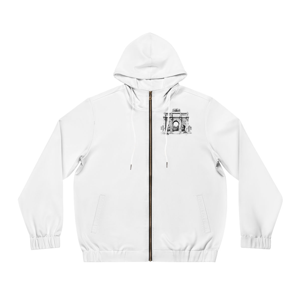 Men's Full-Zip Hoodie (AOP) Ace - De - Triomphe
