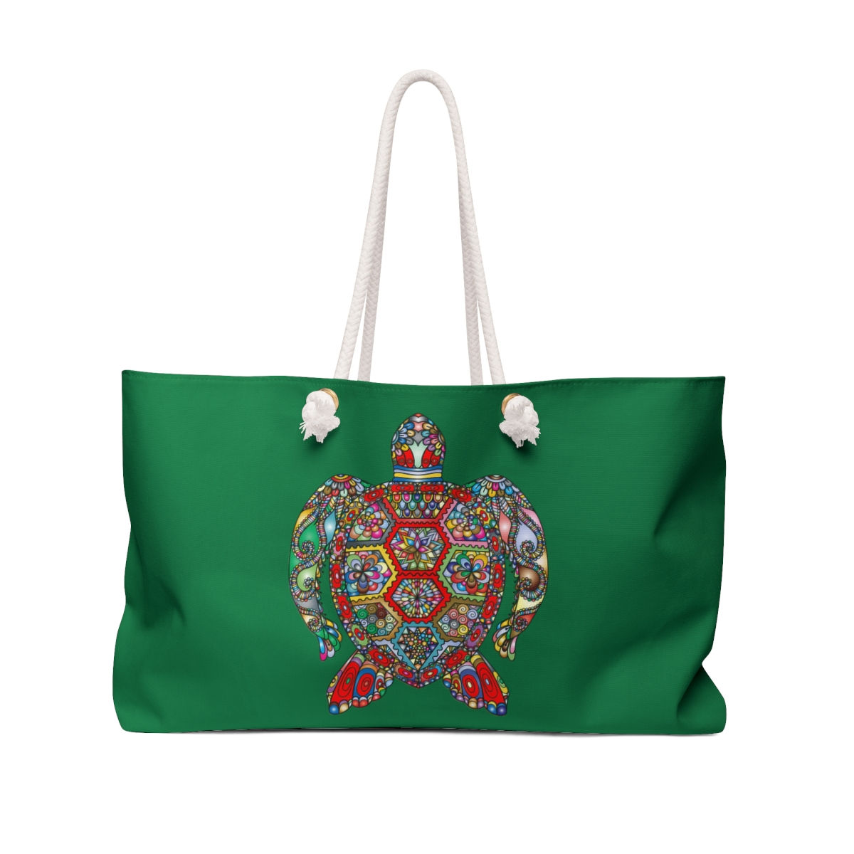 Weekender Bag Sea Turtle in Dark Green