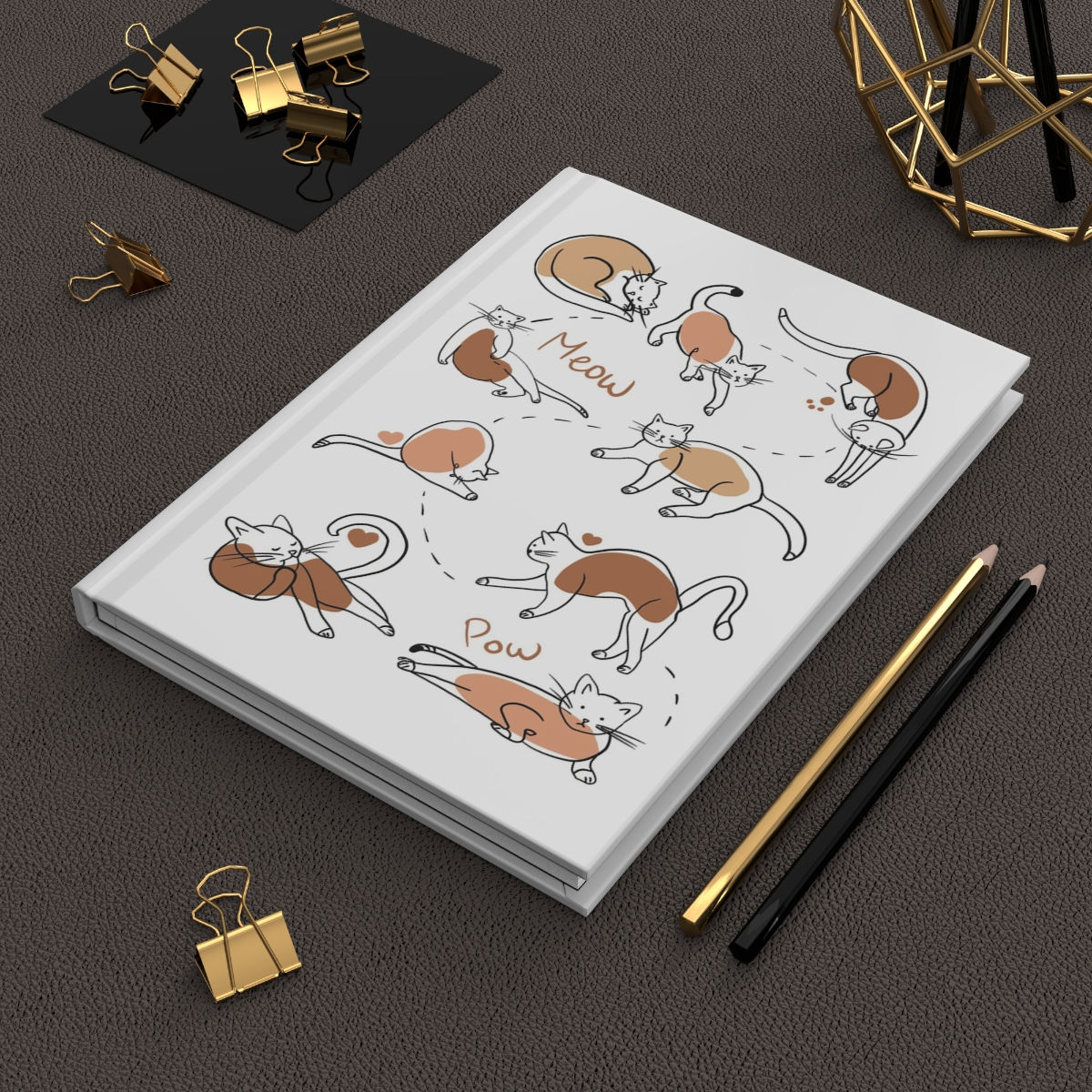 Hardcover Journal Matte Cats Meow