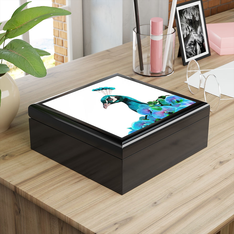 Thumbnail: Peacock of Blue Jewelry Box 