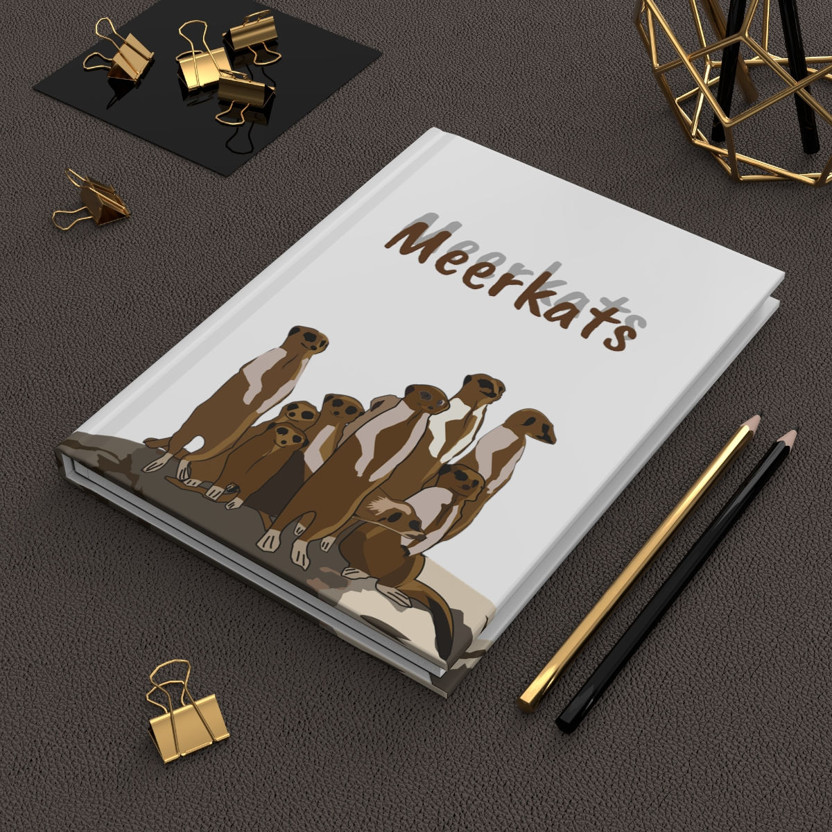 Hardcover Journal Matte Meerkats