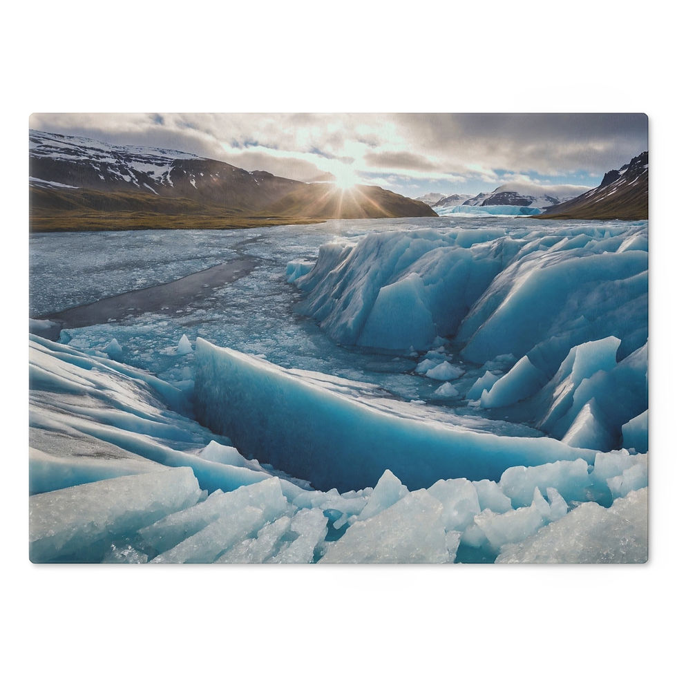 Thumbnail: Sunset On Icebergs Cutting Board