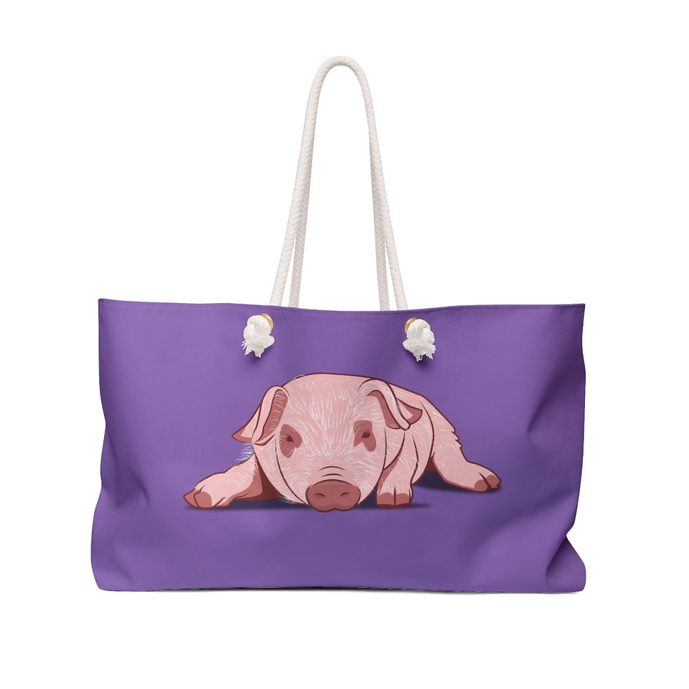 Weekender Bag Piglet in Light Purple