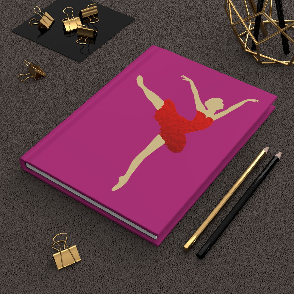 Hardcover Journal Matte Ballet Book in Pink