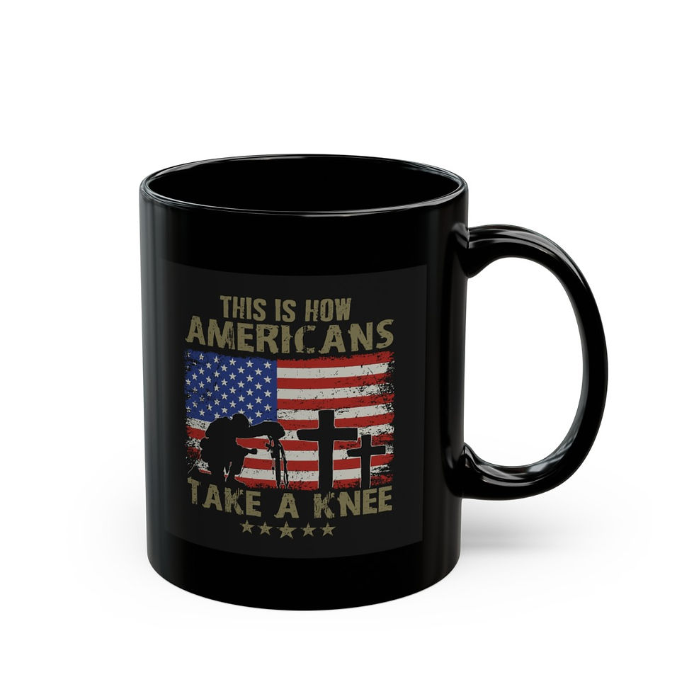 Thumbnail: 11oz Black Mug  American world war soldier