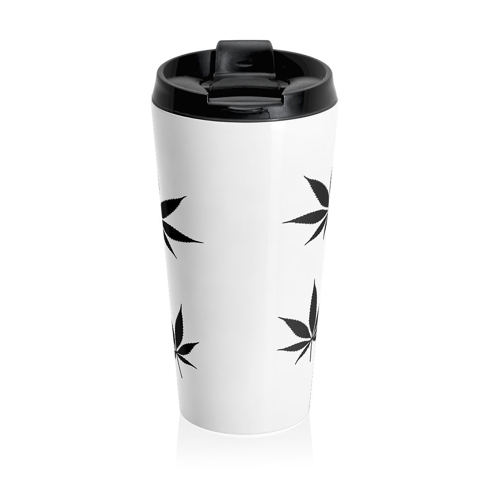 Thumbnail: Stainless Steel Travel Mug - Cannabis #2