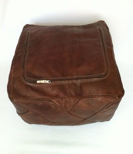 Thumbnail: Hand Stitched Square Pouffe, luxe design (JL125)