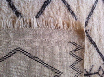 Thumbnail: Moroccan Genuine 100% Wool Beni Ourain Rug Izourra