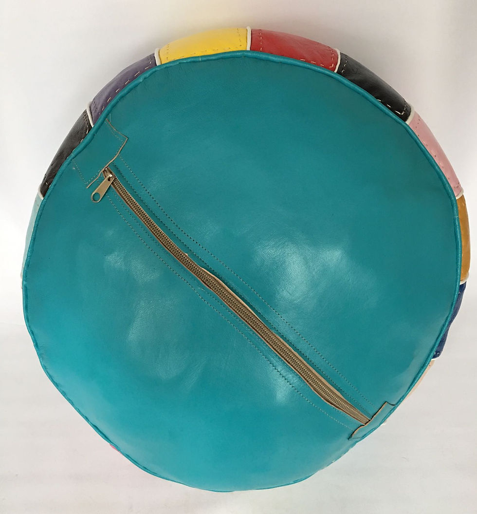 Thumbnail: Multi Colour Pouffe with White lines (RP214)