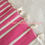 Thumbnail: Handwoven Blanket, Manta White with Pink (PB071)