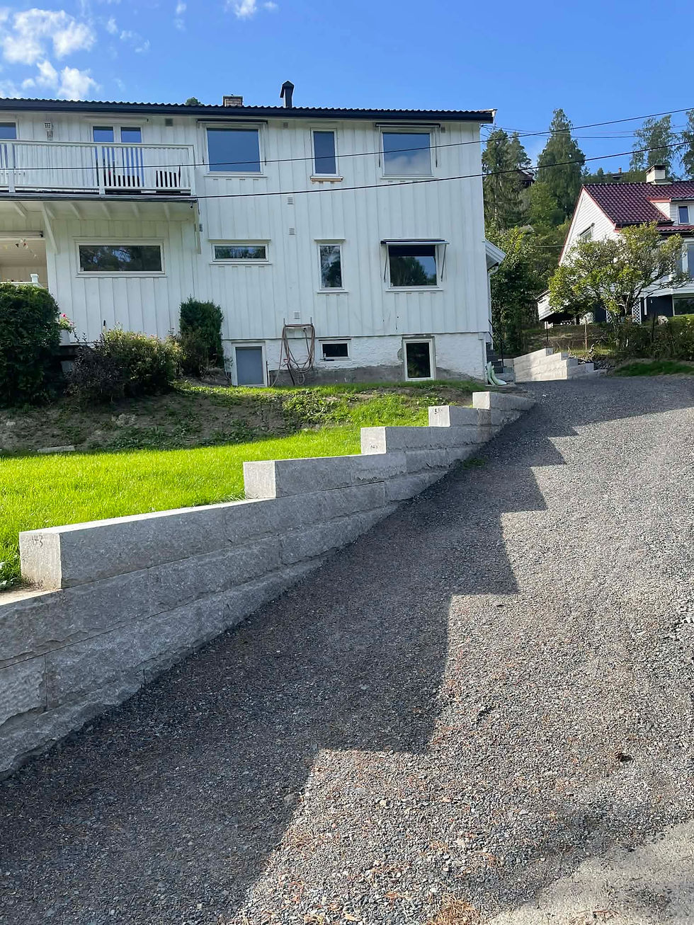 Opparbeiding av uteområde rundt bolig
