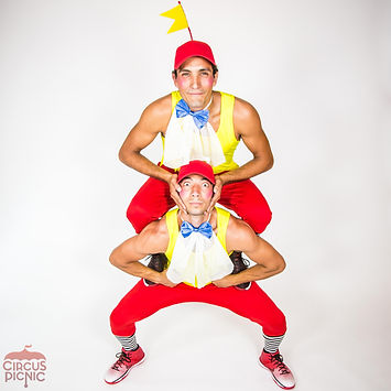 Tweedle Dee & Tweedle Dum Themed Acrobats