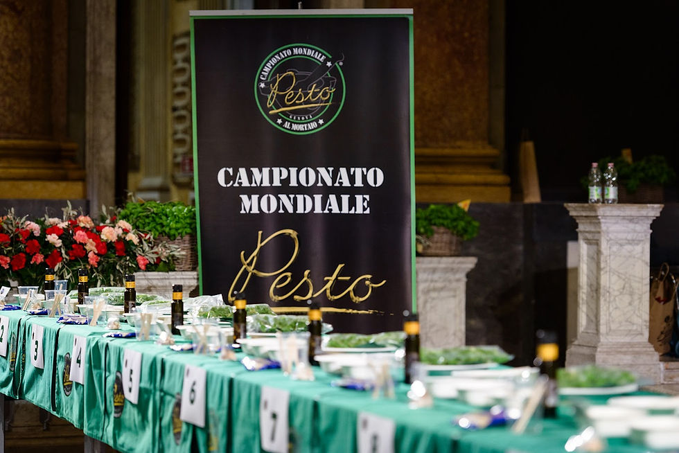 campionato di pesto genovese al mortaio palazzo ducale