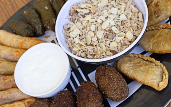 Arranged Food and Objects